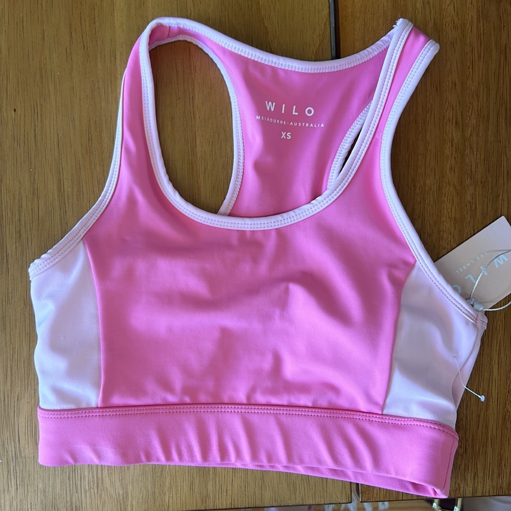 Pink WILO the label sports bra